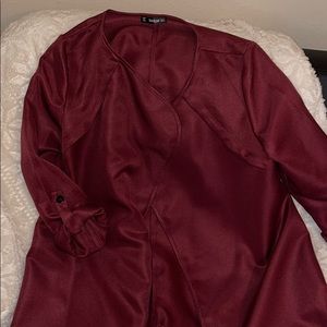 Burgundy blazer
